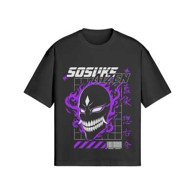 Bleach Sosuke Aizen Boxy T-ShirtsThis boxy t-shirt is the perfect addition to your casual wardrobe. Made from premium-quality cotton, the tee offers an experience of ultimate luxury and comfort. ThePODpartnerAcrezendo ApparelBleach Sosuke Aizen